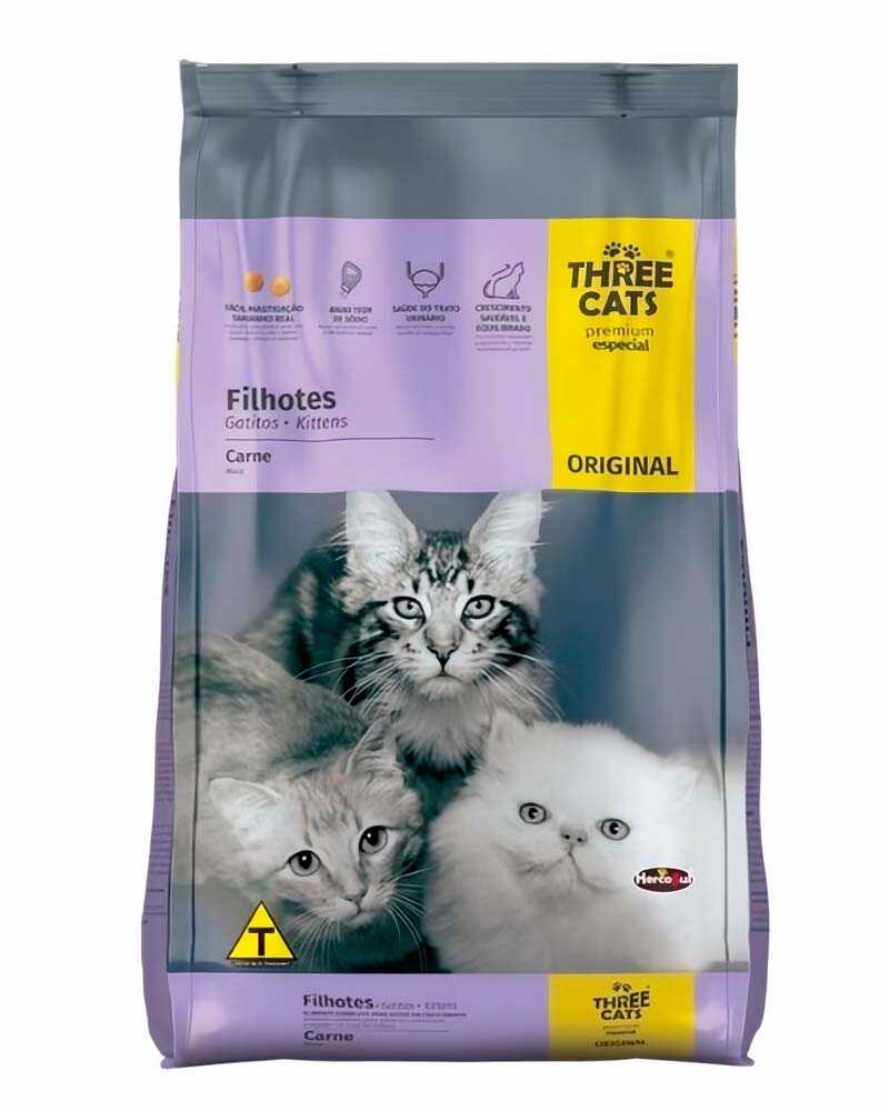 Three Cats Original Gatitos Carne 1 Kg