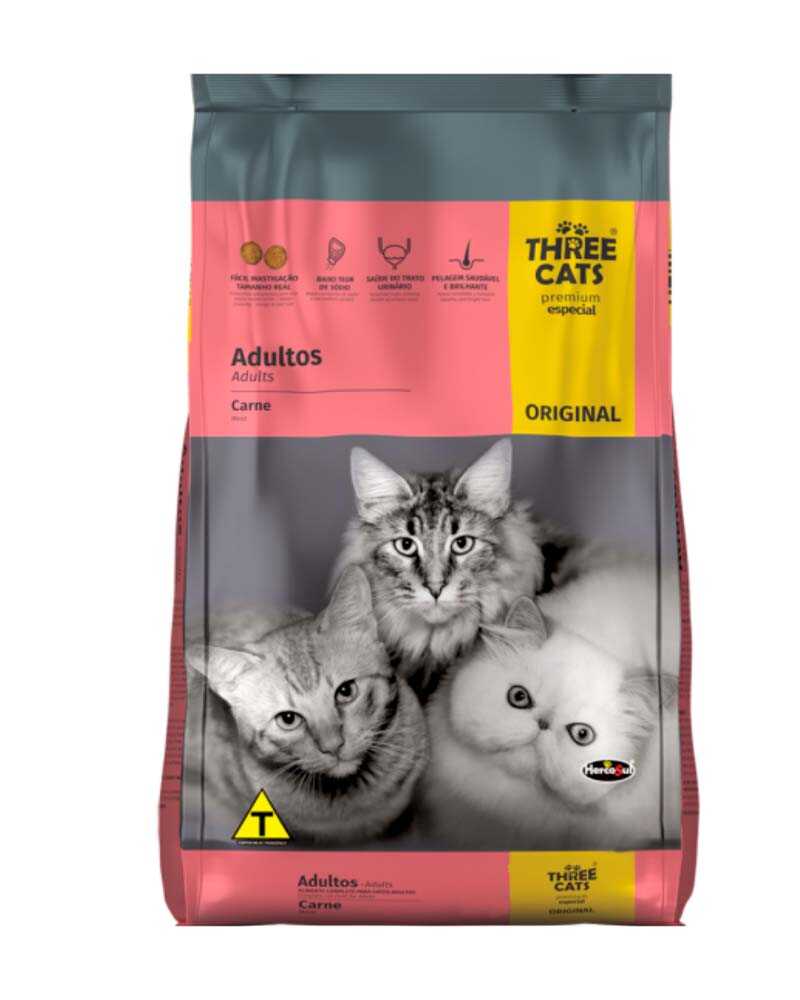 Three Cats Original Gatos Adultos Carne 10.1 Kg