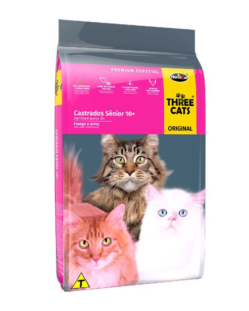 Three Cats Original Senior Castrado 10 Kg