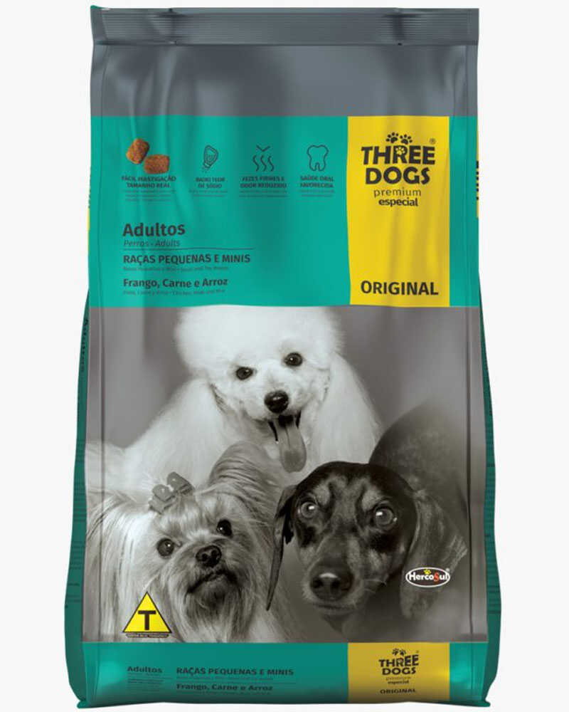 Three Dogs Original Adultos Raza Pequeña y Mini 3 Kg