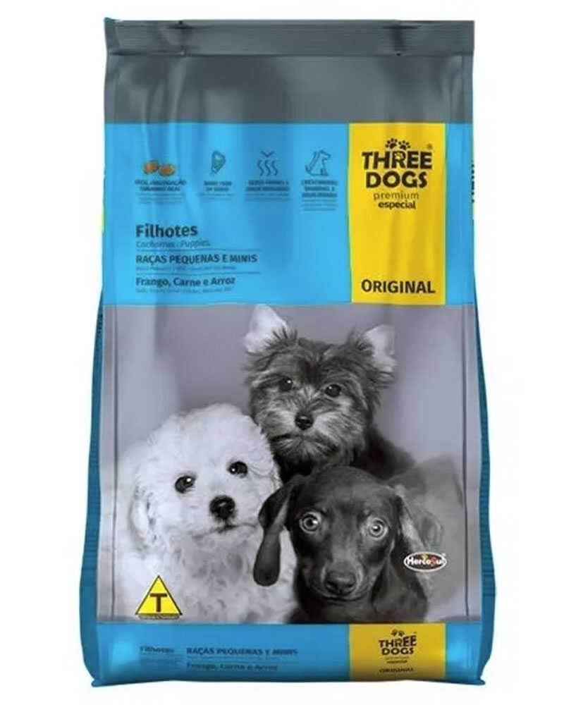 Three Dogs Original Cachorros Raza Pequeña y Mini 10.1kg
