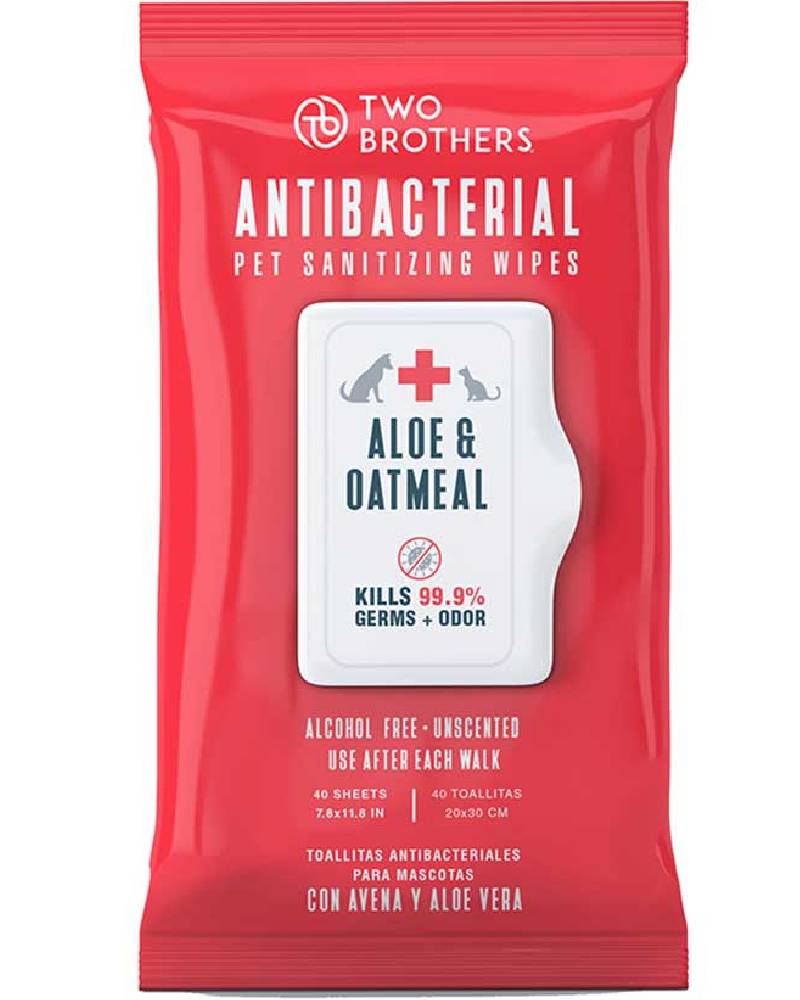 Two Brothers Antibacterial Wipes 40P con aloe y avena