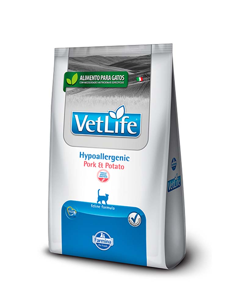 Vet Life Hypoallergenic Gato Pato y Papa 2 Kg