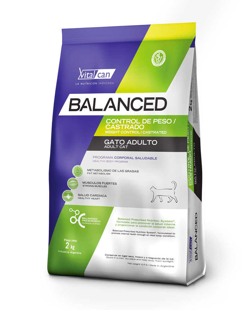 Vitalcan Balanced Gato Control Peso y Castrado 2 Kg