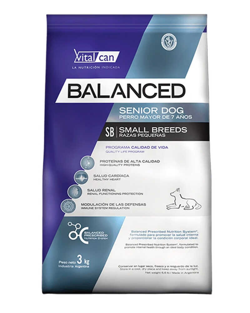 Vitalcan Balanced Perro Senior Raza Pequeña 7.5 Kg