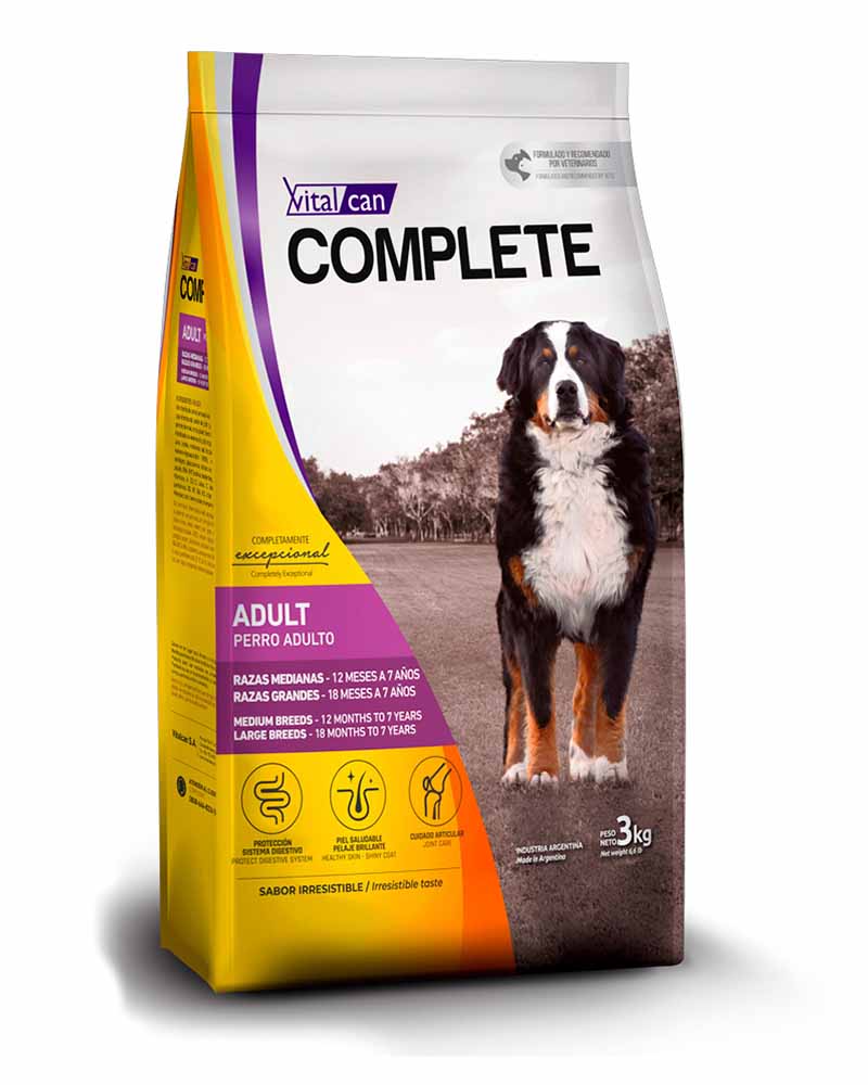 Vitalcan Complete Perro Adulto Raza Mediana y Grande 3 Kg