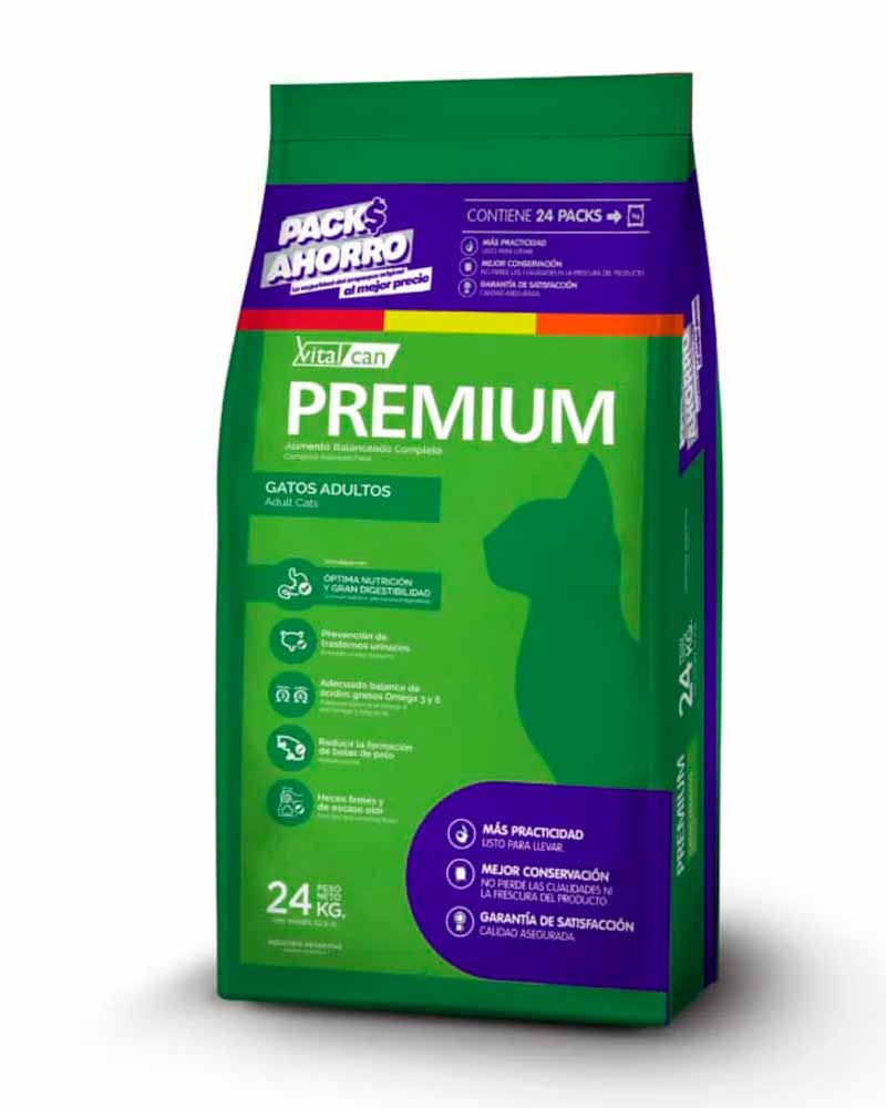 Vitalcan Premium Gato Adulto Pack Ahorro 24 Kg